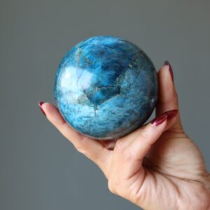 Blue Apatite Sphere Self Love Azul Crystal Healing Ball Blue Apatite Sphere Self Love Azul Crystal Healing Ball