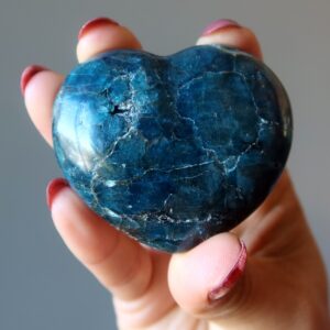 Apatite Heart I Love You To Pieces Super Crackly Blue Gemstone Apatite Heart I Love You To Pieces Super Crackly Blue Gemstone