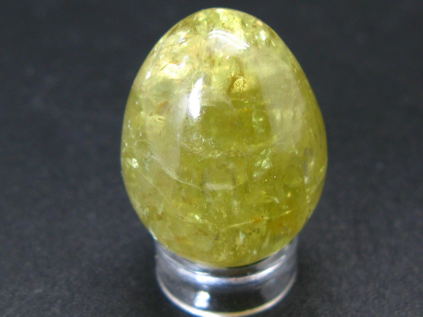 Large Gold Apatite Egg From Mexico - 20.4 Grams - 1.1" Large Gold Apatite Egg From Mexico - 20.4 Grams - 1.1"