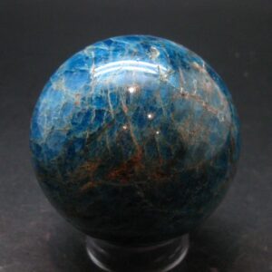 Large neon blue Apatite sphere from Madagascar- 362.8 - 2.3" Large neon blue Apatite sphere from Madagascar- 362.8 - 2.3"