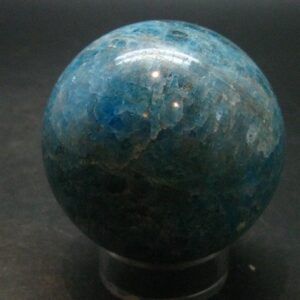 Large Neon Blue Apatite Sphere From Madagascar- 268.58 Grams - 2.2" Large Neon Blue Apatite Sphere From Madagascar- 268.58 Grams - 2.2"