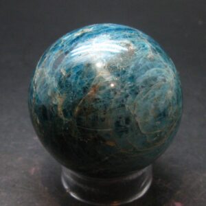 Large Neon Blue Apatite Sphere From Madagascar- 212.68 - 1.9" Large Neon Blue Apatite Sphere From Madagascar- 212.68 - 1.9"