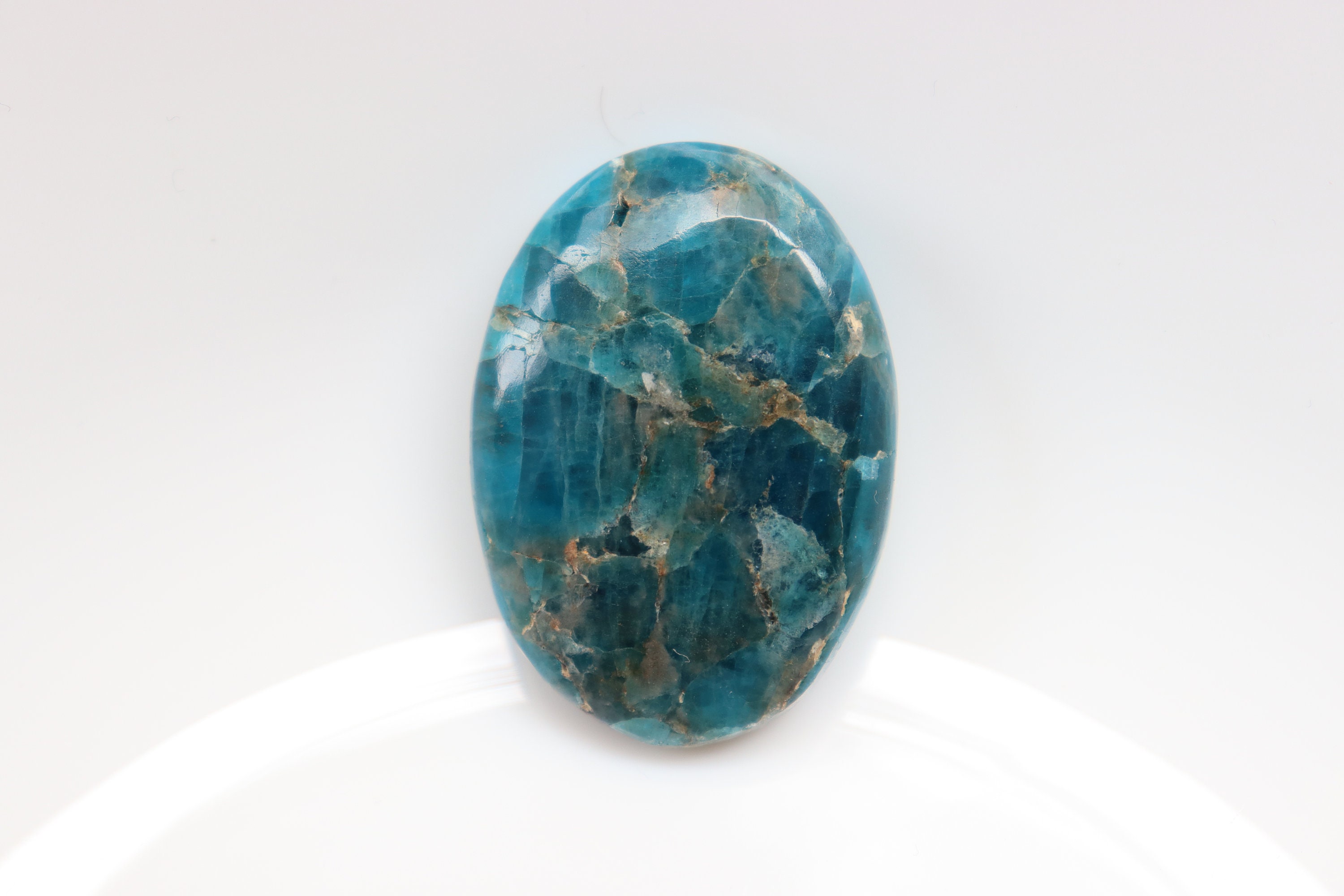 Apatite Palm Stone A Grade - Blue Apatite Pocket Stone - Crystal Healing- Palm Stone - Healing Stone- High Quality Ethical Crystals