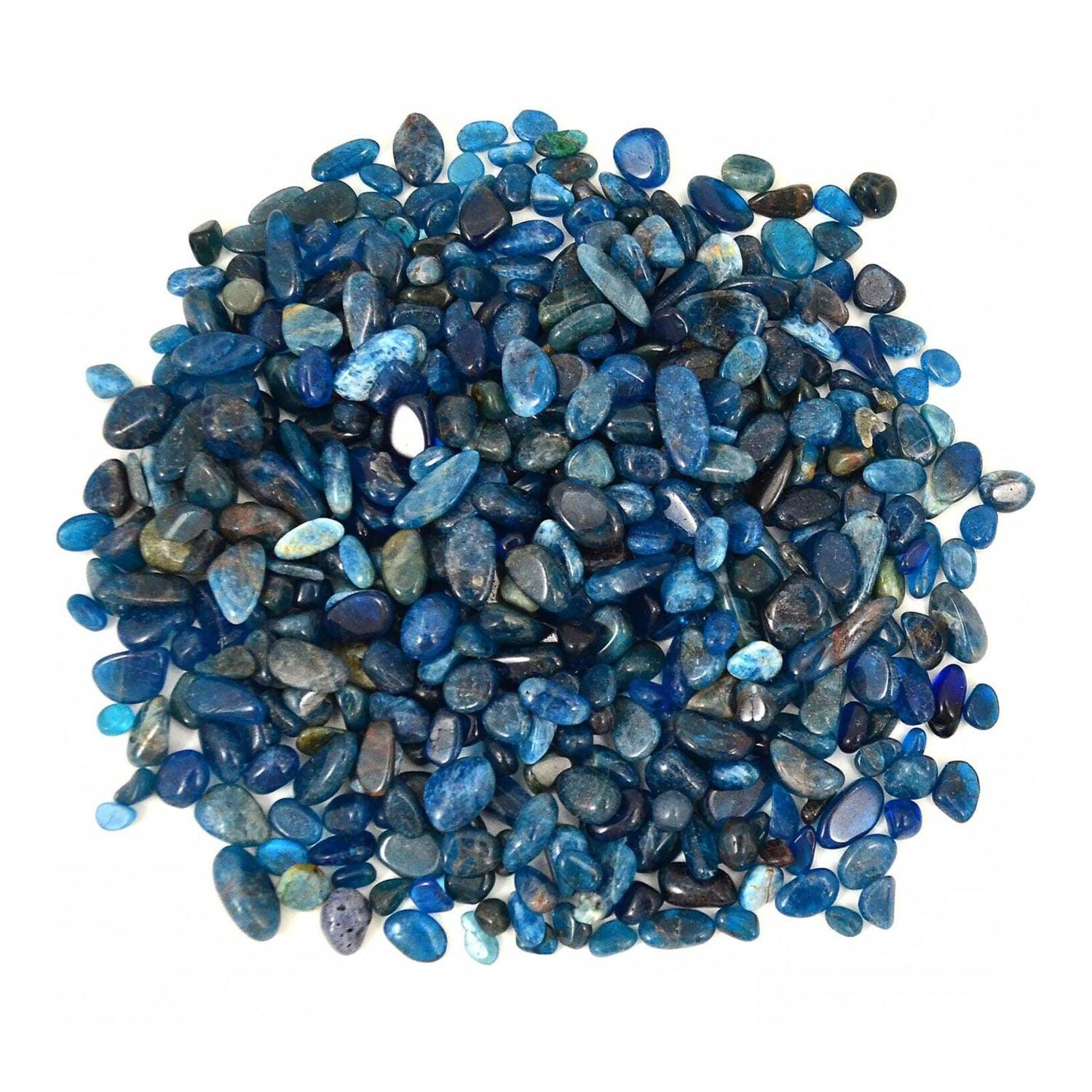 10 Gm Mini Apatite Dark Blue (5-8 Mm) Tumbled Stone Crystal Jewelry Arts & Crafts #ba01