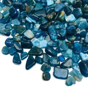 Blue Apatite Crystal: 100g Mini Tumbled Stones - 4-8mm