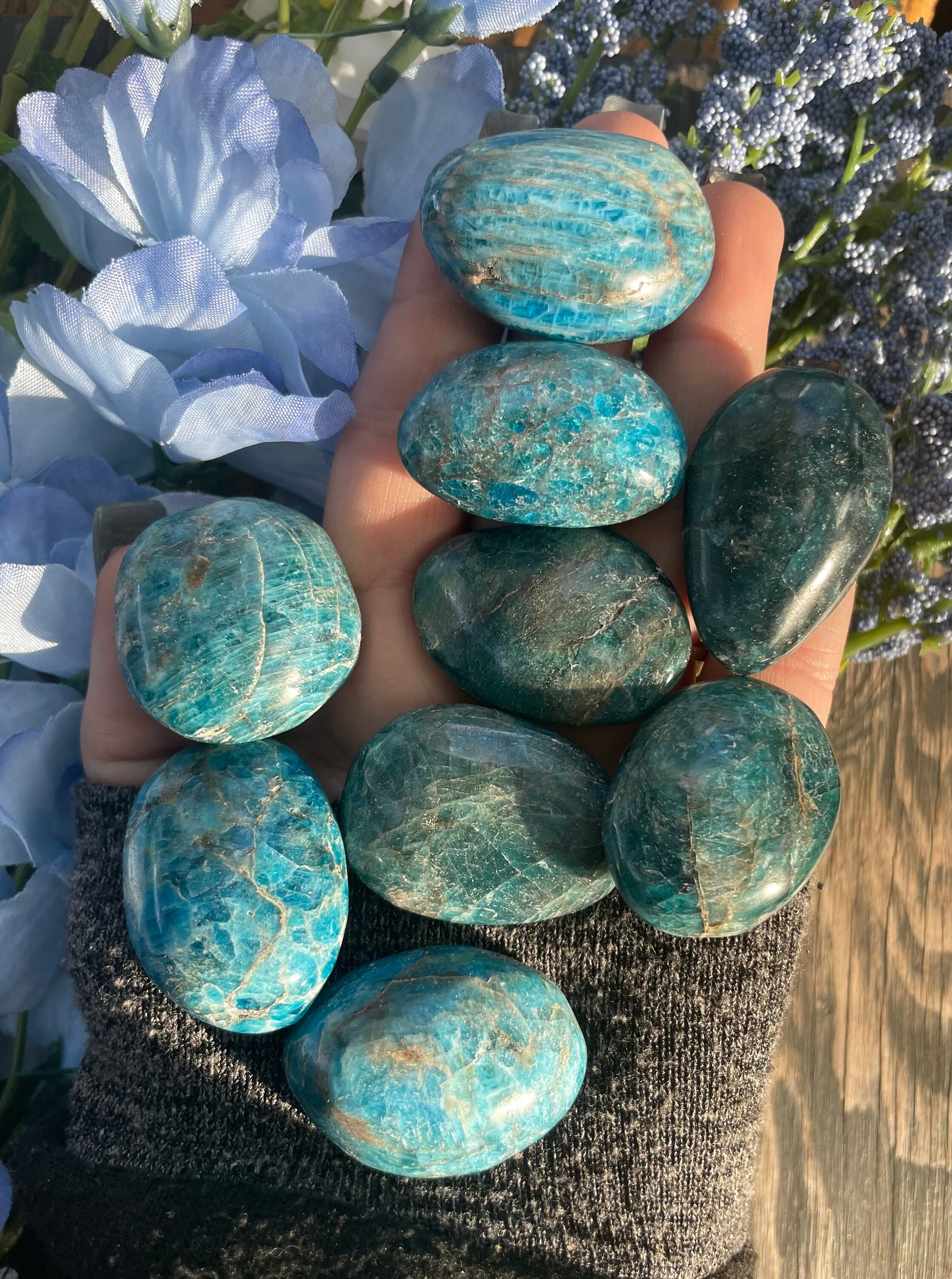 Blue Apatite Tumble, Blue Apatite, Qty. 1