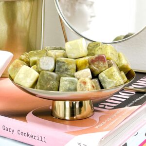 Green Apatite Tumbled Cubes: Healing Crystals (15-20mm)