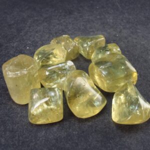 Lot Of 10 Gold Apatite Tumbled Stones From Mexico