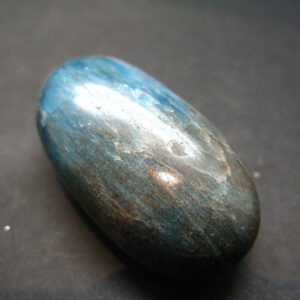 Neon Blue Apatite Tumbled Stone From Madagascar - 40.62 Grams - 1.7"