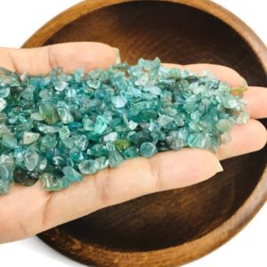 Ocean Blue Apatite Crystal: 100g Tumbled Gemstone Gravel (3-5mm)