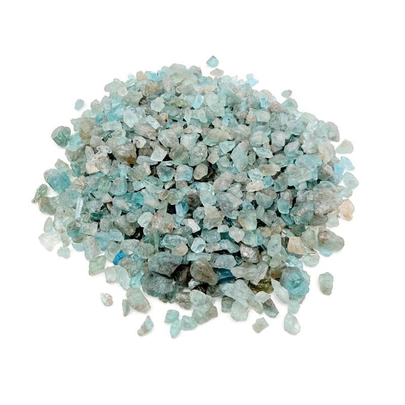 Transparent Blue Apatite Chips – Gemstone Chips – Crystal Semi Tumbled Chips - Bulk Crystal - 2-6mm - Cp1256