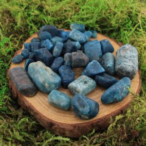Apatite Various Blue To Grey Shades Lightly Tumbled And Very Light Polish