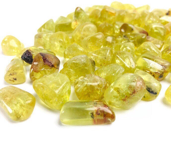 Yellow Apatite Crystal: Tumbled Durango Stone (10-20 Mm)