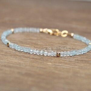 Aquamarine Bracelet, Gold Filled Or Sterling Silver Beads, March Birthstone, Aquamarine Jewelry, Gemstone Bracelet Aquamarine Bracelet, Gold Filled Or Sterling Silver Beads, March Birthstone, Aquamarine Jewelry, Gemstone Bracelet