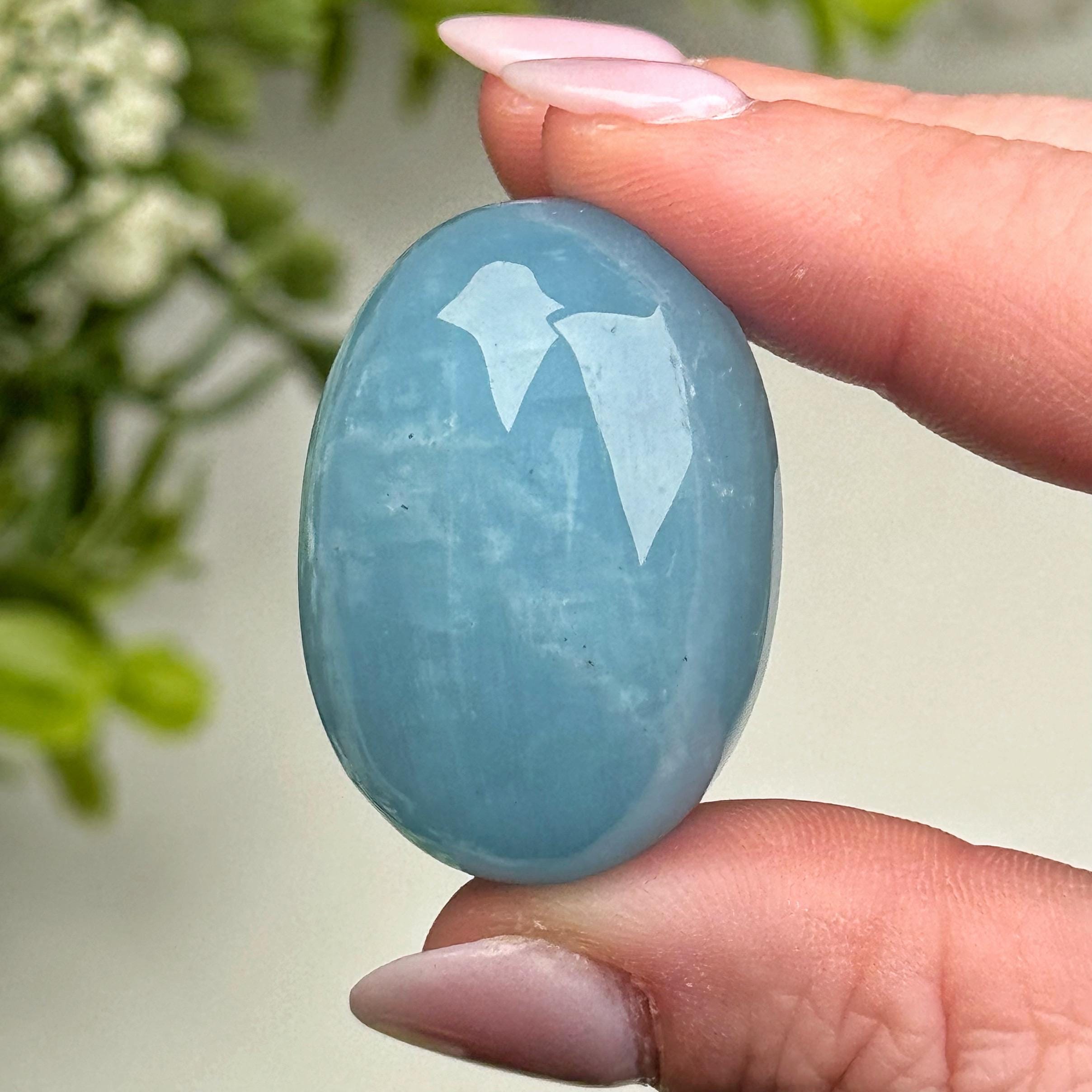 Aquamarine Cabochon | 16g | - #2 (polished Blue Crystal Jewelry, Throat Chakra, Calming)