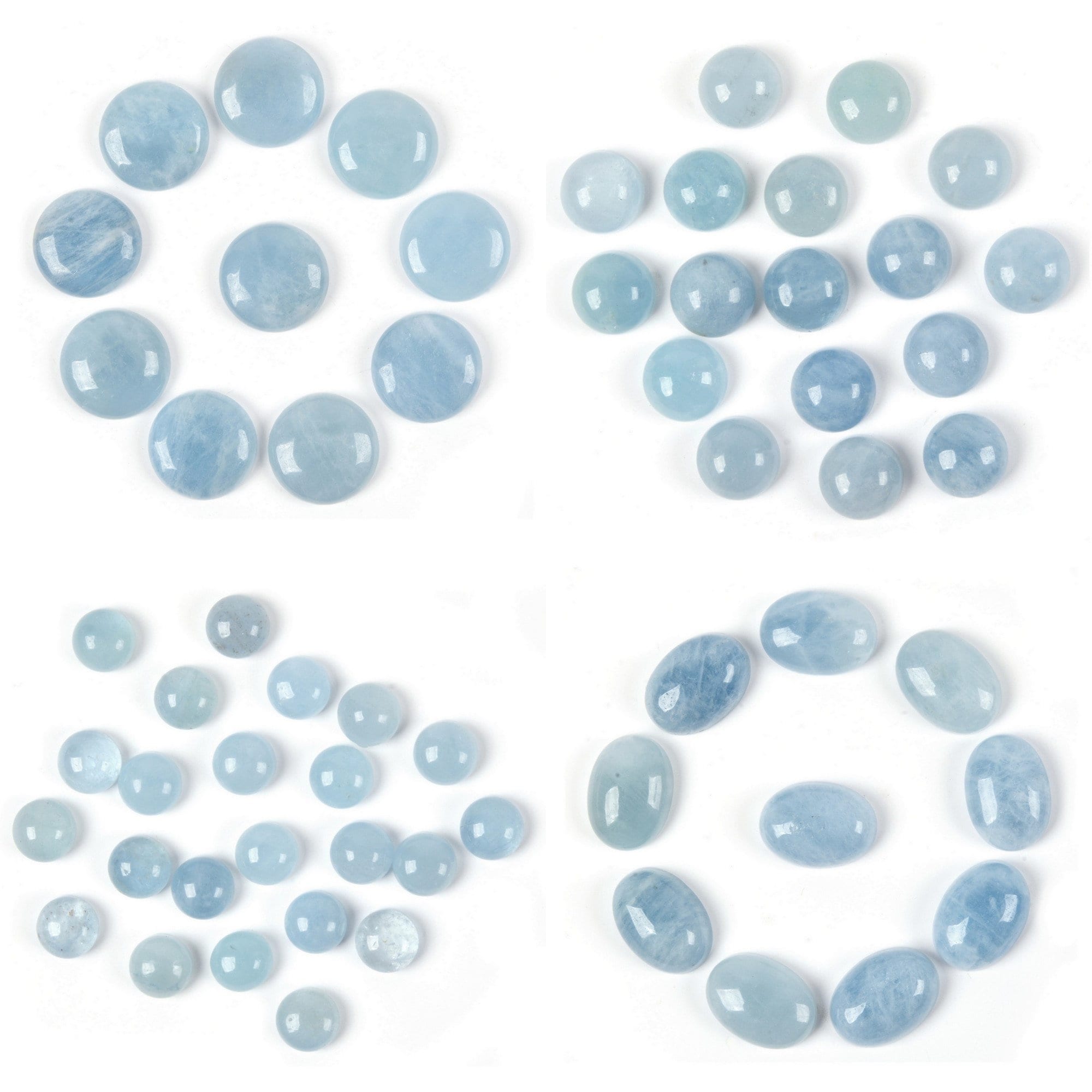 6mm 8mm 10mm 12mm 20mm Natural Aquamarine Gemstone Round Oval Flatback Cab Cabochon 6mm 8mm 10mm 12mm 20mm Natural Aquamarine Gemstone Round Oval Flatback Cab Cabochon