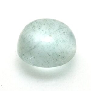 Aquamarine Cabochon 8mm Round Engagement Ring Stone Sky Translucent Light Blue Bluegreen Aqua Rare