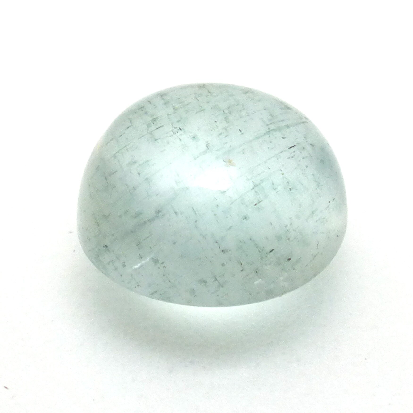 Aquamarine Cabochon 8mm Round Engagement Ring Stone Sky Translucent Light Blue Bluegreen Aqua Rare