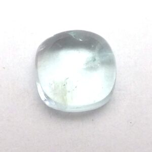 Aquamarine Cabochon Domed Pillow Square Engagement Ring Stone Sky Translucent Light Blue Bluegreen Aqua Rare