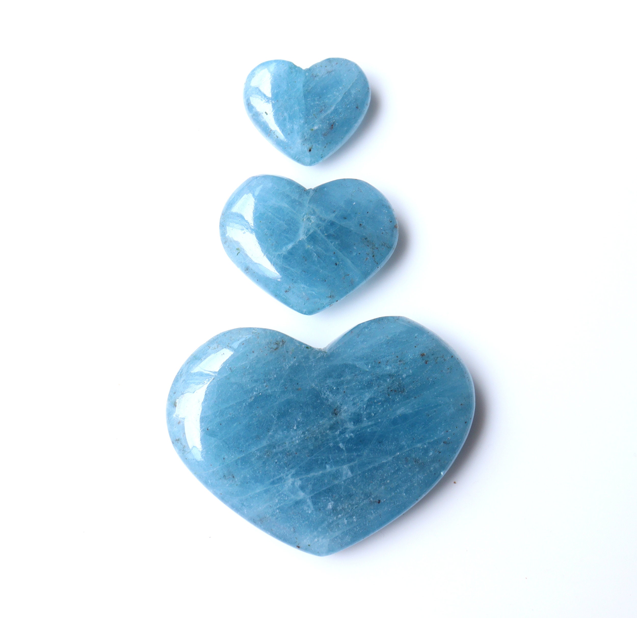Natural Blue Aquamarine Heart Cabochon: Loose Gemstone, March Birthstone Natural Blue Aquamarine Heart Cabochon: Loose Gemstone, March Birthstone