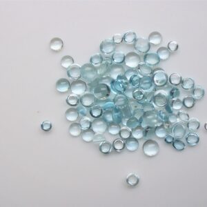 Natural Aquamarine Round Cabochon Gemstone/aquamarine Cabs/march Birthstone/precious Aquamarine/aaa Quality/jewelry Making Stone/real Gems.