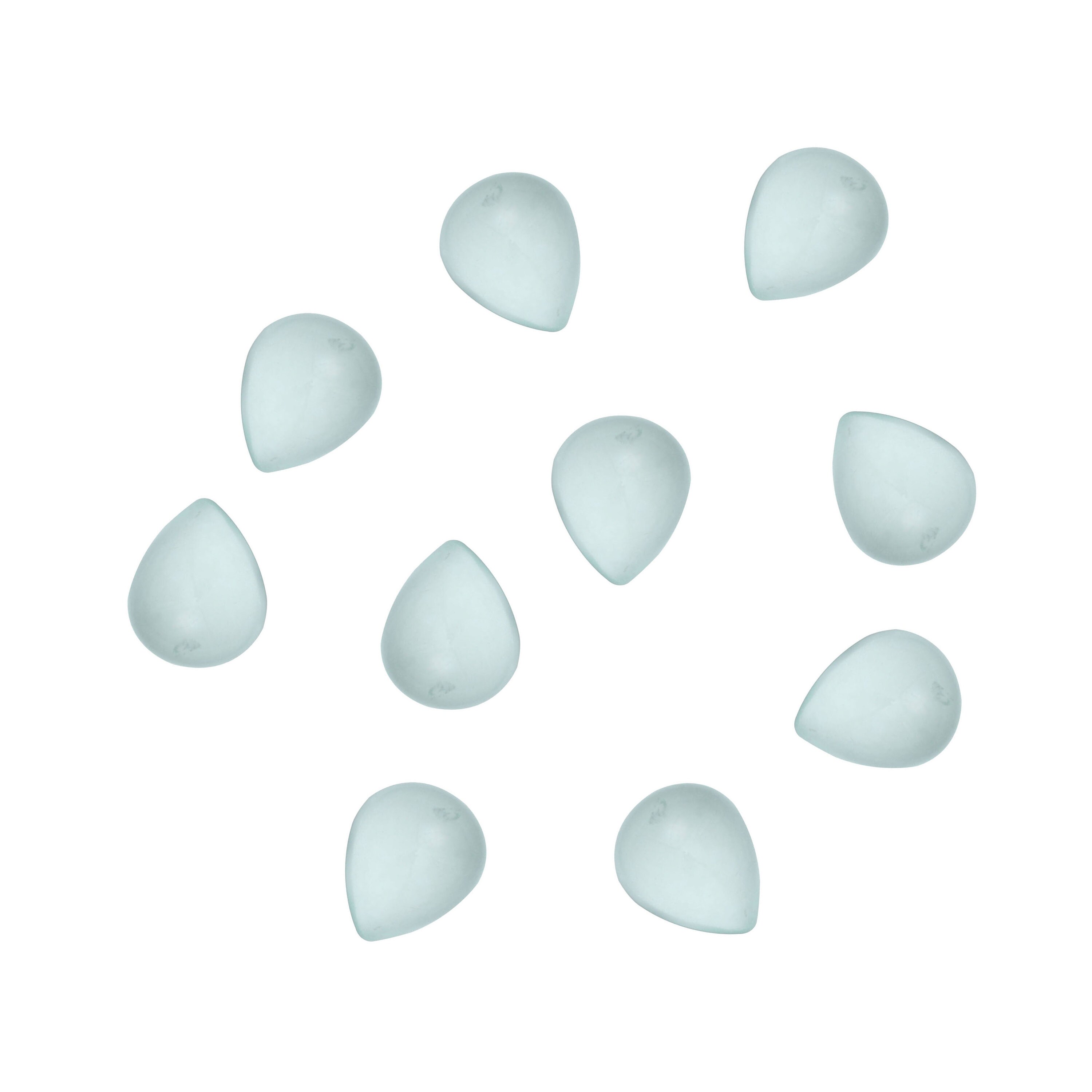 Aquamarine  Smooth Pear Loose Gemstone, 3x5 Mm To 10x12 Mm, Cabochon Gemstone, Aa Quality, Set Of 10 Pieces