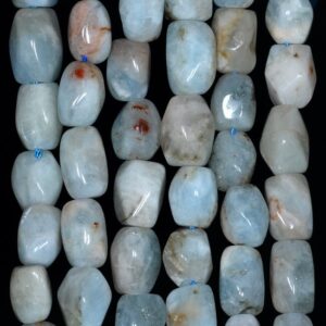 13x10-11x8mm Aquamarine Gemstone Grade Ab Faceted Nugget Loose Beads 15.5 Inch Full Strand (80001492-a95)