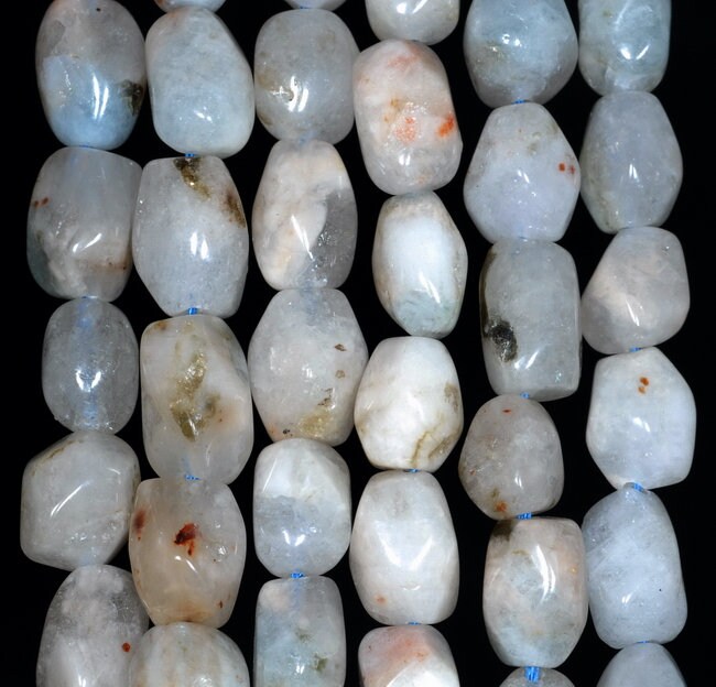 13x9-10x8mm Aquamarine Gemstone Grade Ab Faceted Nugget Loose Beads 15.5 Inch Full Strand (80001491-a95)