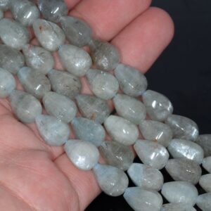 13x9mm Aquamarine Gemstone Grade A Irregular Nugget Loose Beads 15.5 Inch Full Strand (80001429-a101)