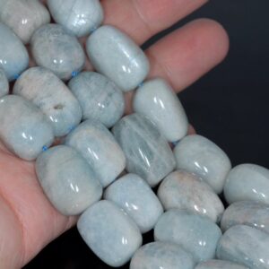 19x14-16x12mm Aquamarine Gemstone Grade Ab Irregular Nugget Loose Beads 7.5 Inch Half Strand (80001301-a101)