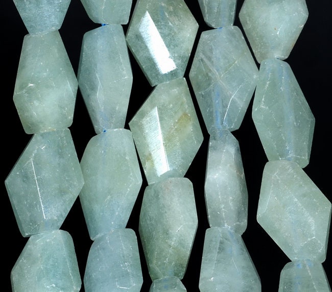 24x15-21x14mm Aquamarine Gemstone Grade A Faceted Nugget Loose Beads 15.5 Inch Full Strand (80001548-a97) 24x15-21x14mm Aquamarine Gemstone Grade A Faceted Nugget Loose Beads 15.5 Inch Full Strand (80001548-a97)
