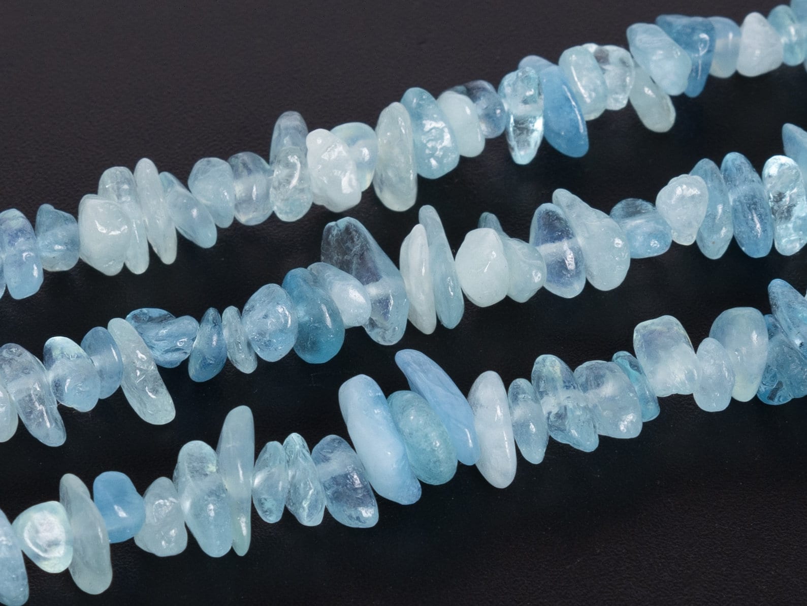4-10mm Aquamarine Beads Pebble Chips Grade A Genuine Natural Brazil Gemstone Beads 15.5" Bulk Lot Options (108388)