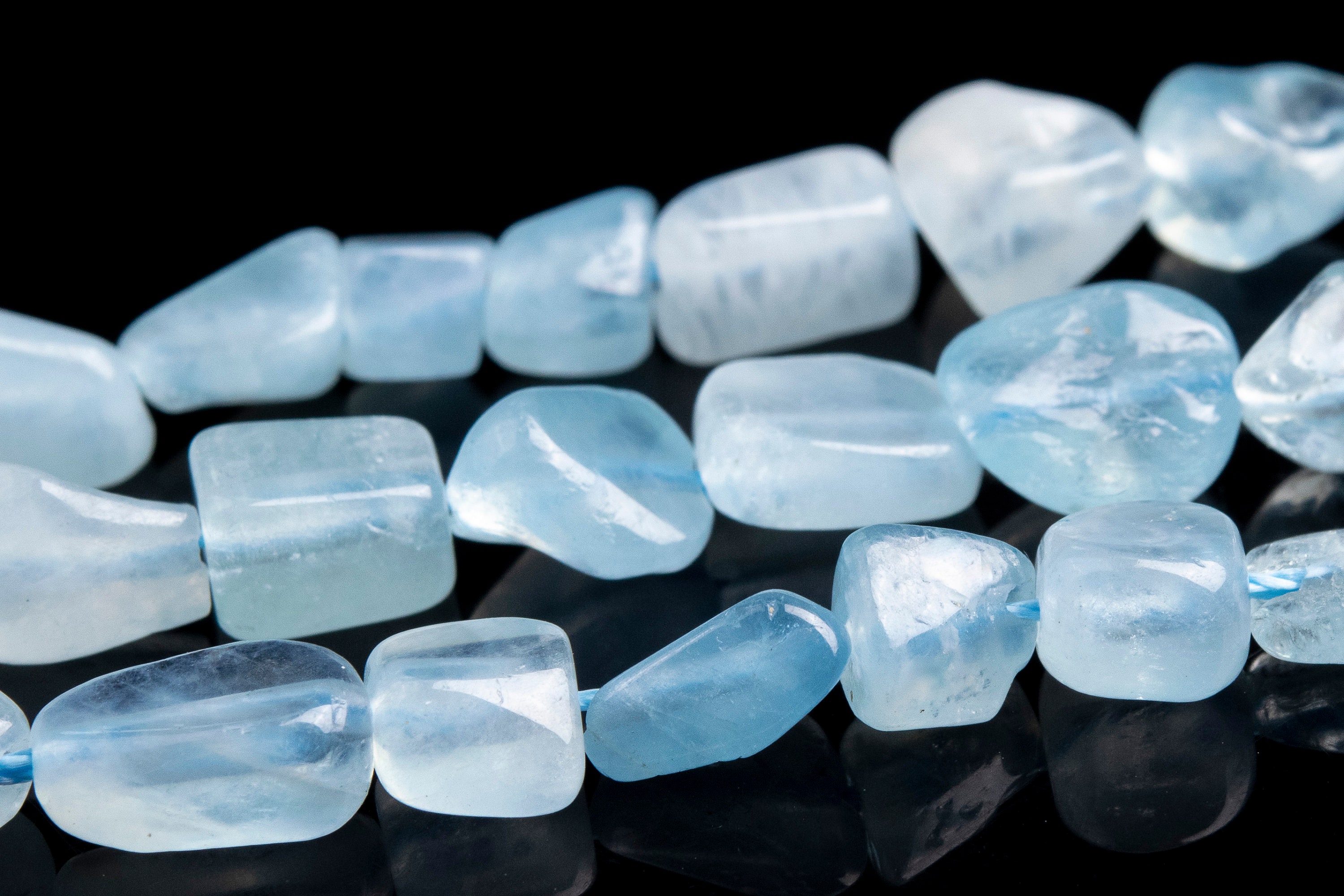 6-8mm Aquamarine Beads Pebble Nugget Grade Aaa Genuine Natural Gemstone Beads 15.5"/7.5" Bulk Lot Options (108465) 6-8mm Aquamarine Beads Pebble Nugget Grade Aaa Genuine Natural Gemstone Beads 15.5"/7.5" Bulk Lot Options (108465)