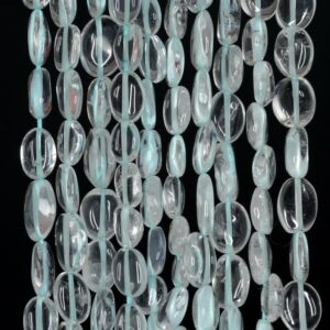 8x5-13x8mm Aquamarine Gemstone Grade Aa Blue Pebble Nugget Loose Beads 14-15 Inch Full Strand (90185137-891)