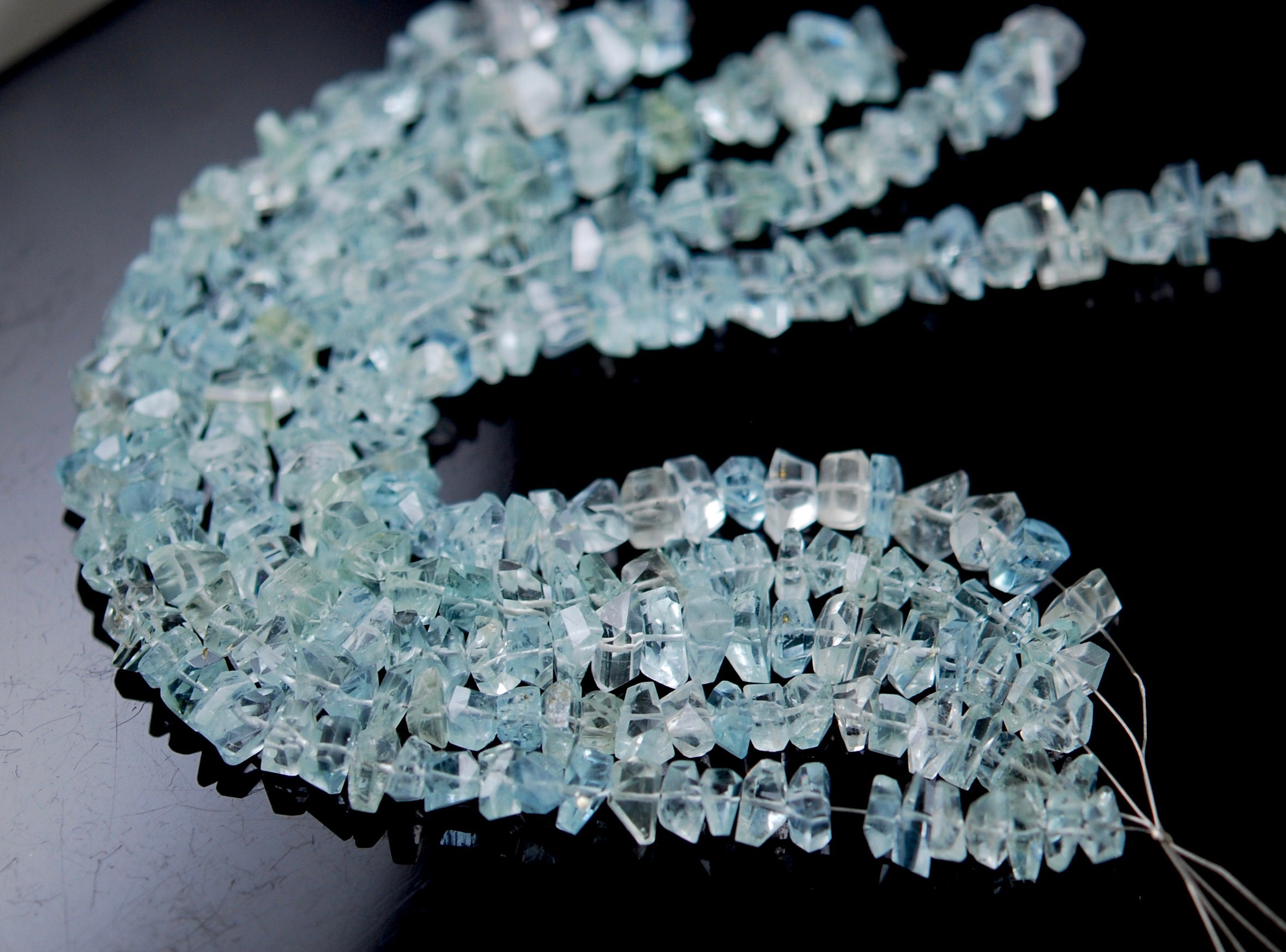 Aquamarine Faceted Chips Aquamarine Faceted Chips