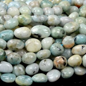 Natural Aquamarine Gemstone Grd A Irregular Nugget 4x8-7x12mm 7x10-8x14mm 8x12-10x15mm 9x12-10x16mm 9x13-12x18mm 11x12-14x21mm Beads (d351)