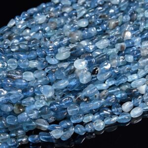 Natural Aquamarine Gemstone Pebble Nugget 6-8mm Loose Beads (d641)