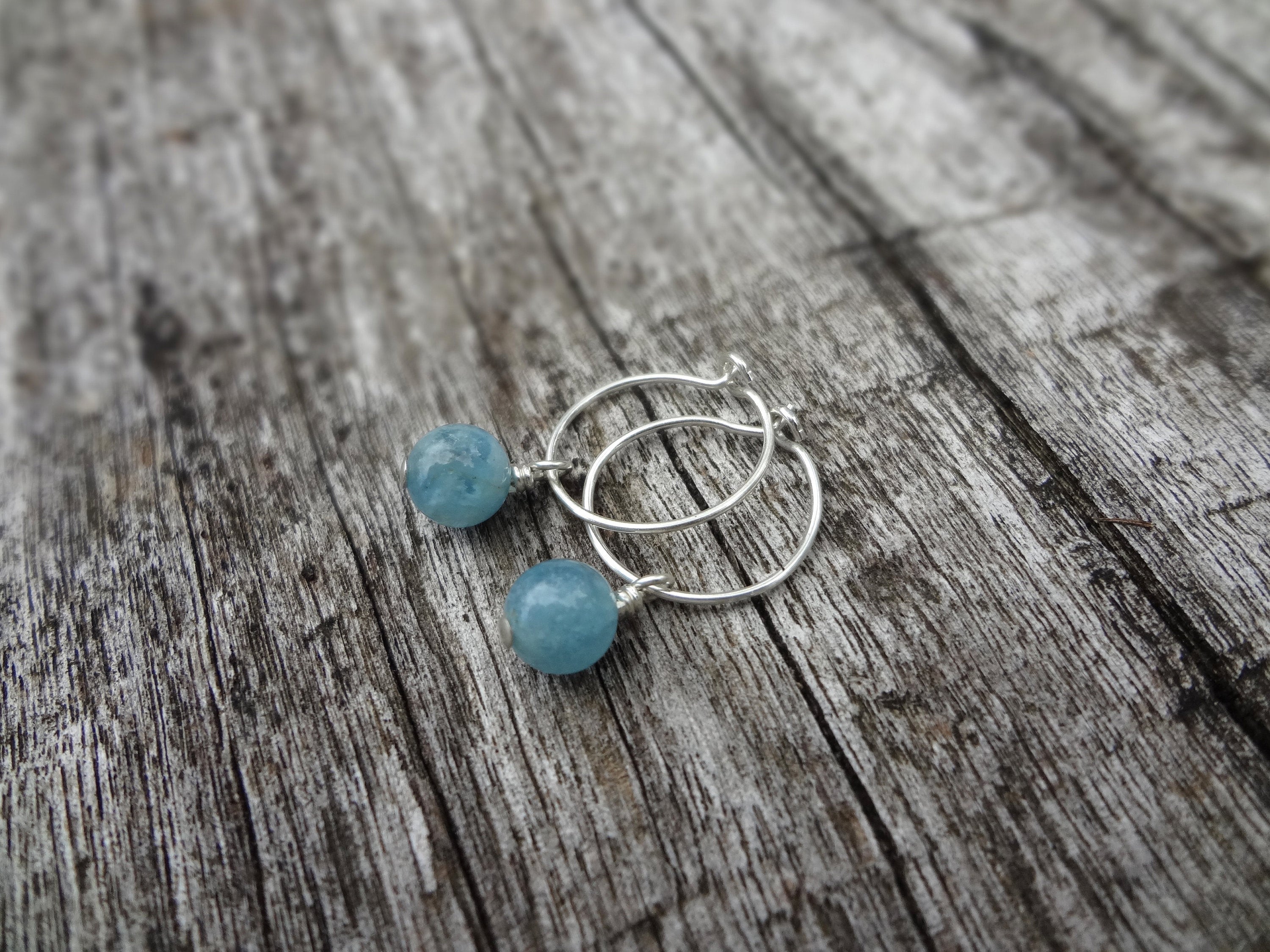 Blue Aquamarine Earring Charms. Blue Aquamarine And Sterling Silver Gemstone Hoop Earrings Handmade In Australia By Miss Leroy Blue Aquamarine Earring Charms. Blue Aquamarine And Sterling Silver Gemstone Hoop Earrings Handmade In Australia By Miss Leroy