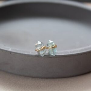 Genuine Aquamarine Earrings Studs, Aquamarine Stud Earrings, March Birthstone Stud Earrings Sterling Silver, Gold Filled Birthstone Earrings