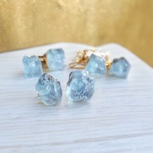 Raw Aquamarine Stud Earrings, Aquamarine Posts Gold, Aquamarine Jewelry, Blue Crystal Studs,march Birthstone Gift, Dainty Gemstone Earrings Raw Aquamarine Stud Earrings, Aquamarine Posts Gold, Aquamarine Jewelry, Blue Crystal Studs,march Birthstone Gift, Dainty Gemstone Earrings