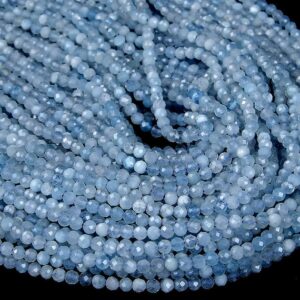 2MM Natural Aquamarine Gemstone Grade AAA Micro Faceted Round Beads 14.5 inch Full Strand BULK LOT 1,2,6,12 and 50 (80008842-P11) 2MM Natural Aquamarine Gemstone Grade AAA Micro Faceted Round Beads 14.5 inch Full Strand BULK LOT 1,2,6,12 and 50 (80008842-P11)