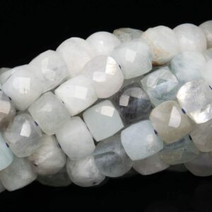 4MM Gray Blue Aquamarine Beads Faceted Cube Grade A Genuine Natural Gemstone Loose Beads 15"/7.5" Bulk Lot Options (111734) 4MM Gray Blue Aquamarine Beads Faceted Cube Grade A Genuine Natural Gemstone Loose Beads 15"/7.5" Bulk Lot Options (111734)