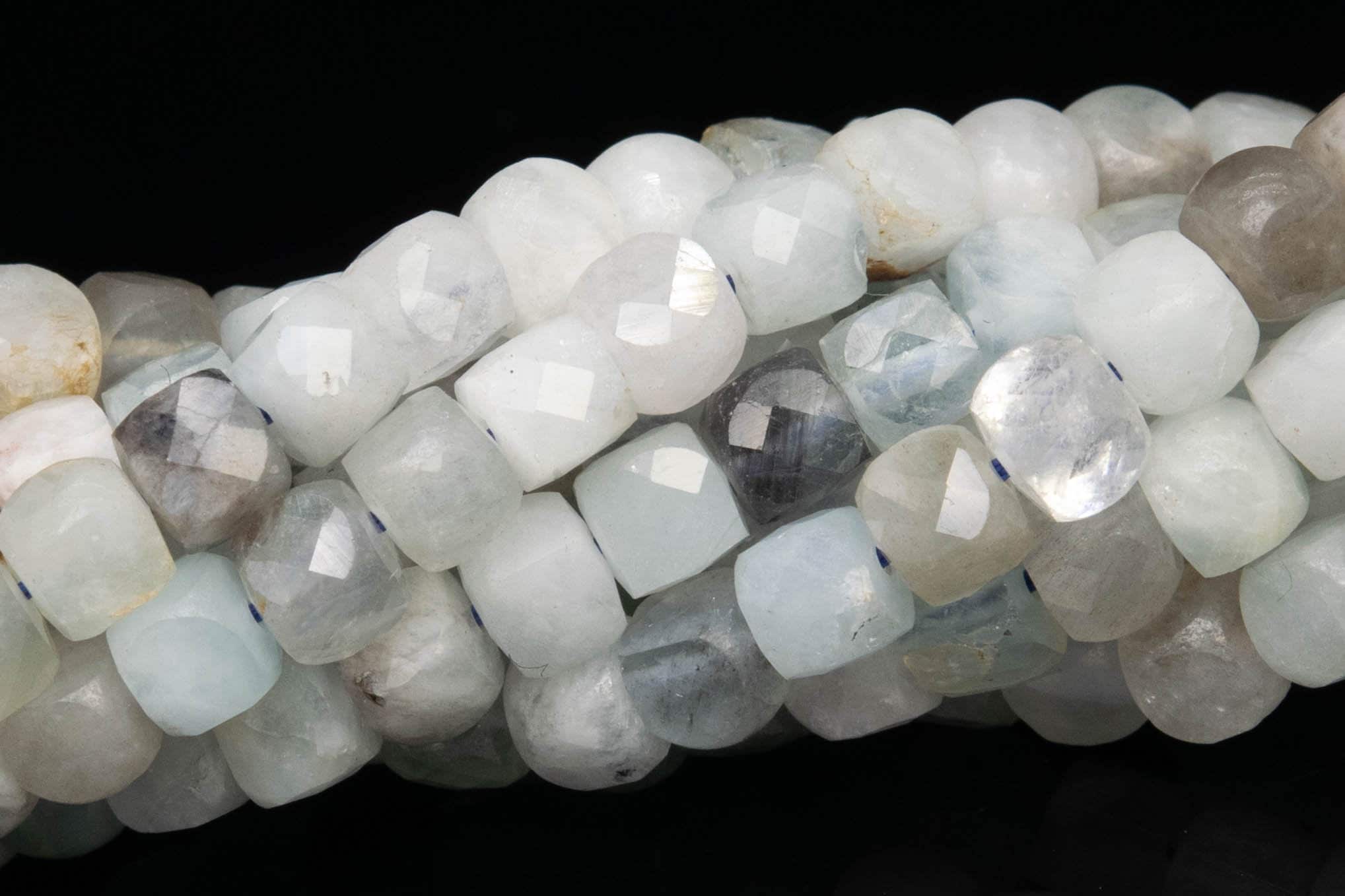4mm Gray Blue Aquamarine Beads Faceted Cube Grade A Genuine Natural Gemstone Loose Beads 15"/7.5" Bulk Lot Options (111734) 4mm Gray Blue Aquamarine Beads Faceted Cube Grade A Genuine Natural Gemstone Loose Beads 15"/7.5" Bulk Lot Options (111734)