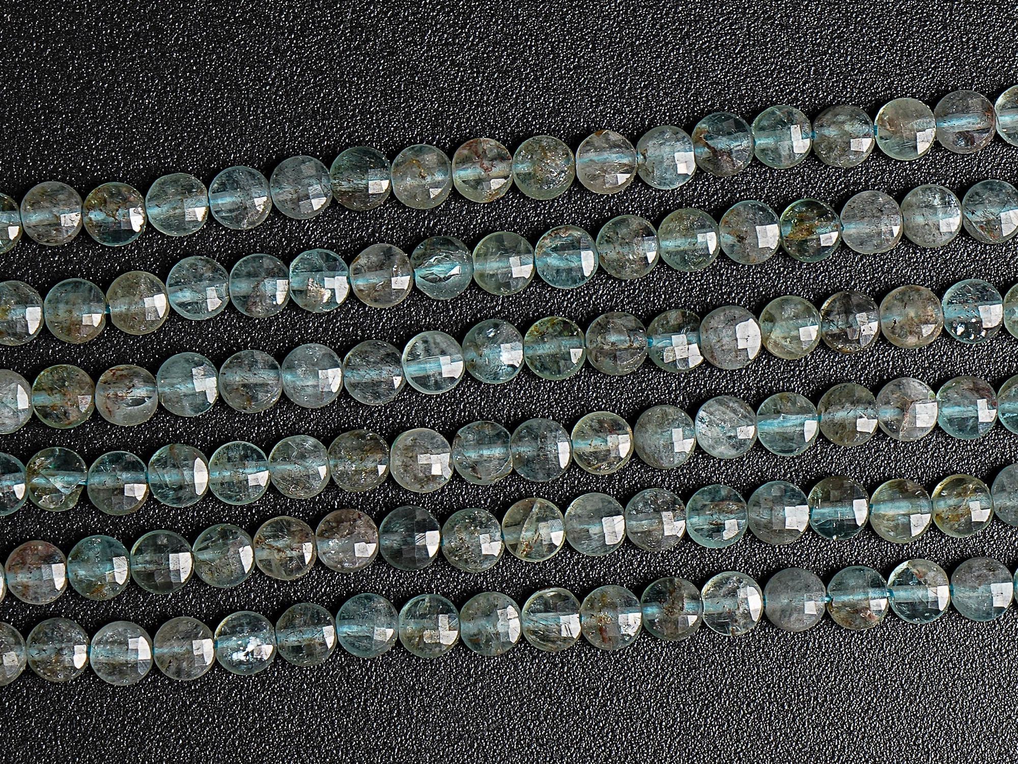 4x2mm Gray Blue Aquamarine Beads Faceted Flat Round Button Genuine Natural Gemstone Loose Beads 15.5" / 7.5" Bulk Lot Options (117539) 4x2mm Gray Blue Aquamarine Beads Faceted Flat Round Button Genuine Natural Gemstone Loose Beads 15.5" / 7.5" Bulk Lot Options (117539)