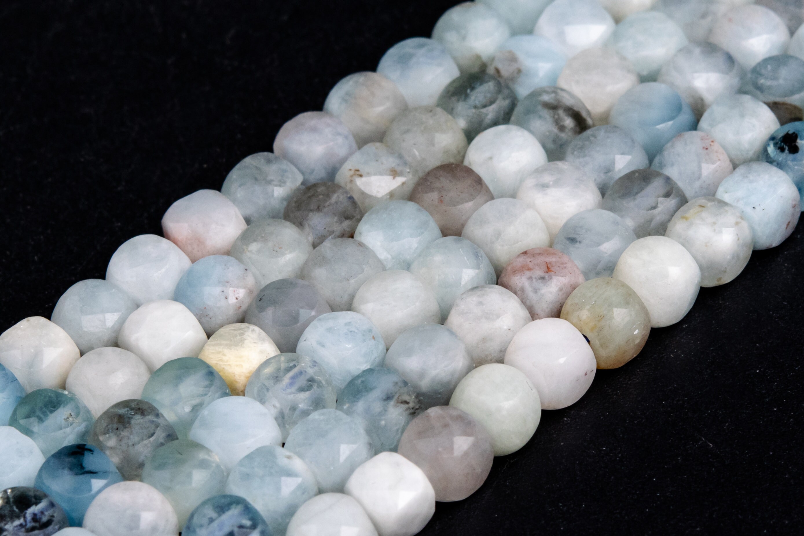 5x5mm Multicolor Aquamarine Beads Faceted Cube Genuine Natural Gemstone Full Strand Loose Beads 15.5" (116883-2892) 5x5mm Multicolor Aquamarine Beads Faceted Cube Genuine Natural Gemstone Full Strand Loose Beads 15.5" (116883-2892)