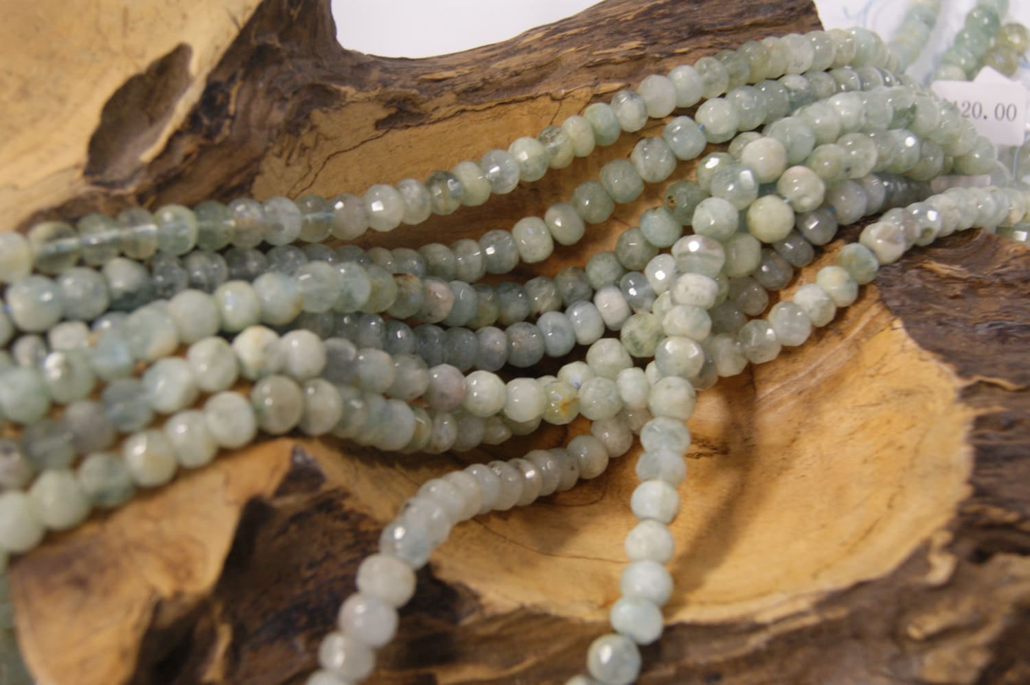 Aquamarine 9x6mm Faceted Rondelle Beads -- 15.5 Inch Strand
