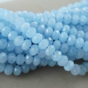 Aquamarine Beads (Rondelle)(Faceted)(6x4mm)(15.5"Strand) Aquamarine Beads (Rondelle)(Faceted)(6x4mm)(15.5"Strand)