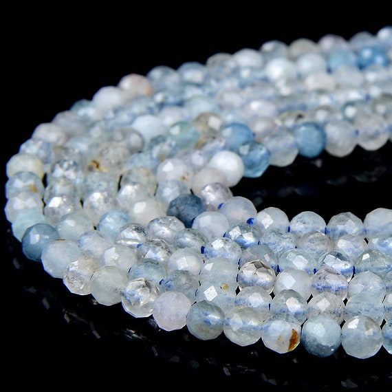 Natural Aquamarine Gemstone Grade Aa Micro Faceted Round 3mm 4mm 5mm Loose Beads Bulk Lot 1,2,6,12 And 50 (p66) Natural Aquamarine Gemstone Grade Aa Micro Faceted Round 3mm 4mm 5mm Loose Beads Bulk Lot 1,2,6,12 And 50 (p66)