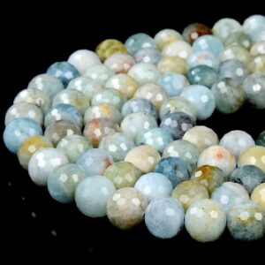 Natural Aquamarine Gemstone Grade A Micro Faceted Round 11MM 12MM Loose Beads (D400) Natural Aquamarine Gemstone Grade A Micro Faceted Round 11MM 12MM Loose Beads (D400)