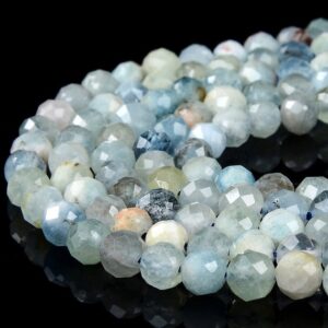 Natural Aquamarine Gemstone Grade A Micro Faceted Round 6MM Loose Beads BULK LOT 1,2,6,12 and 50 (P94) Natural Aquamarine Gemstone Grade A Micro Faceted Round 6MM Loose Beads BULK LOT 1,2,6,12 and 50 (P94)